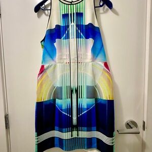 Colorful Geometric Sleeveless Dress